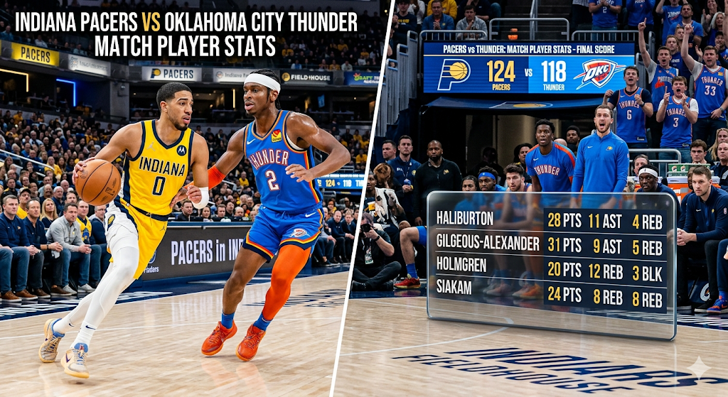 indiana pacers vs oklahoma city thunder match player stats
